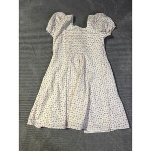 Size 10/12 Cat & Jack girls' puff short-sleeve woven floral dress